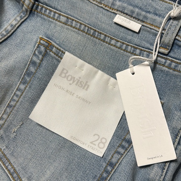 BOYISH Zachary High-Rise Skinny Comfort Stretch JEANS in Blue Angel 28 NWT 3 - Picture 8 of 11